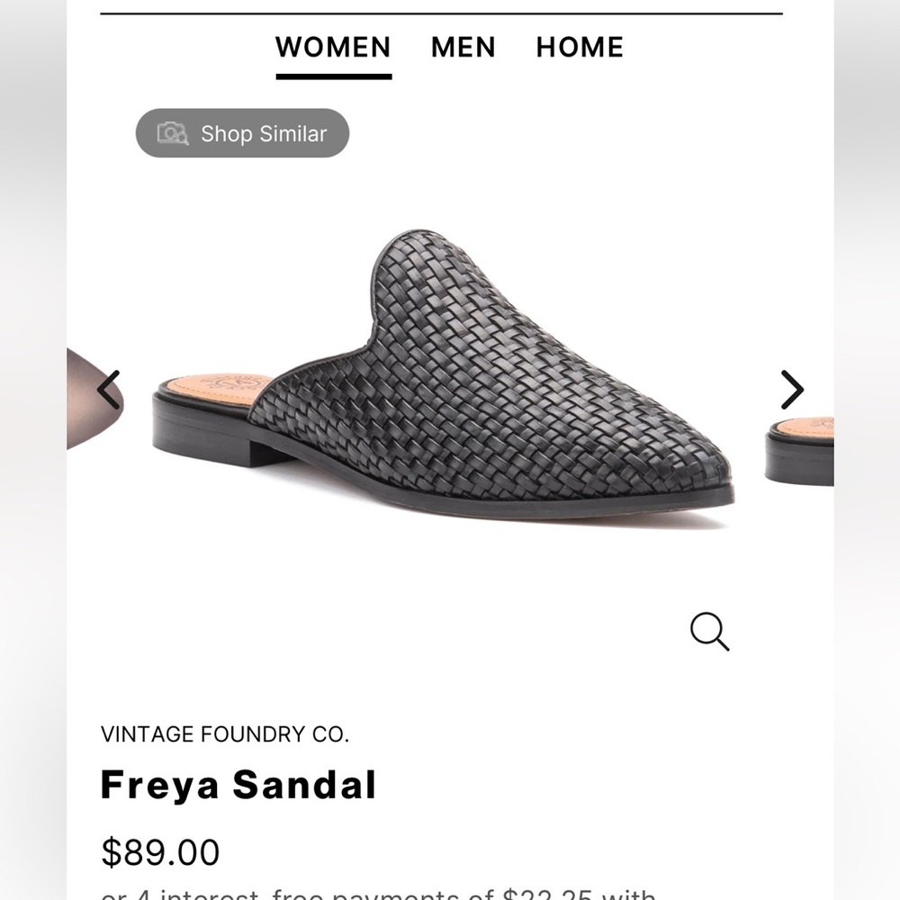 Vintage Foundry Black Freya Sandal - Mules